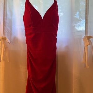 Emerald Sundae Red Sheath Cocktail Dress